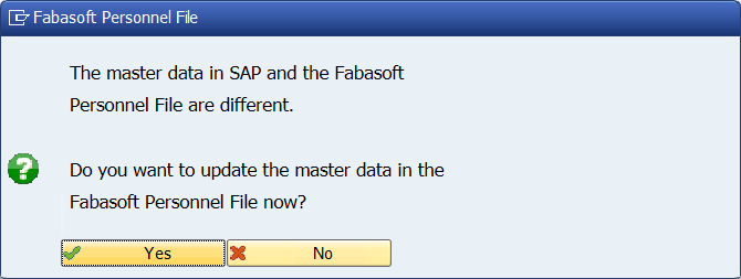 Update HR master data